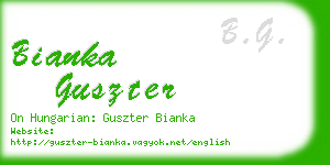 bianka guszter business card